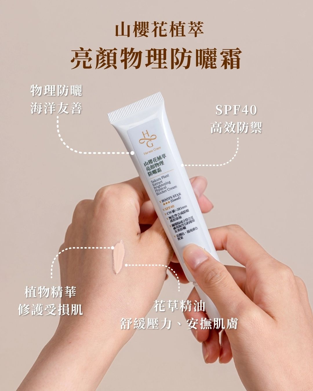 Sakura Plant Extract Brightening Physical Blocker Cream 30ml